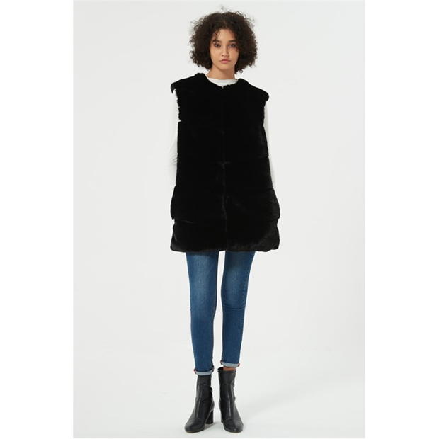 Be You Faux Fur Panel Gillet