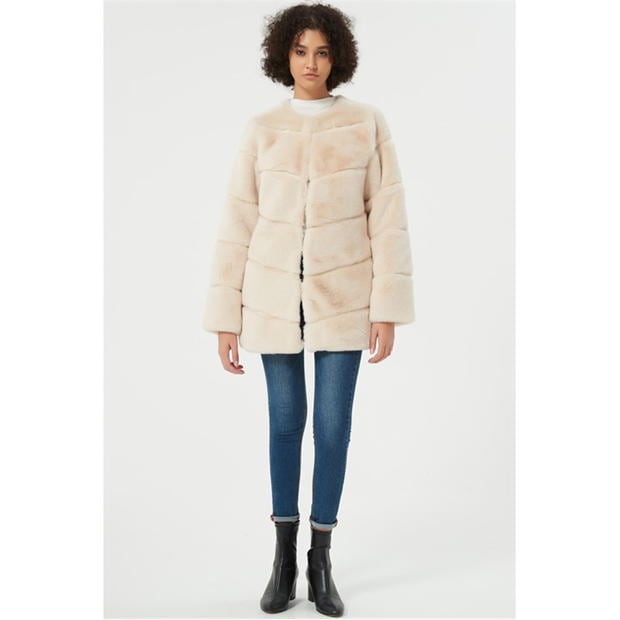 Be You Faux Fur Panel Coat