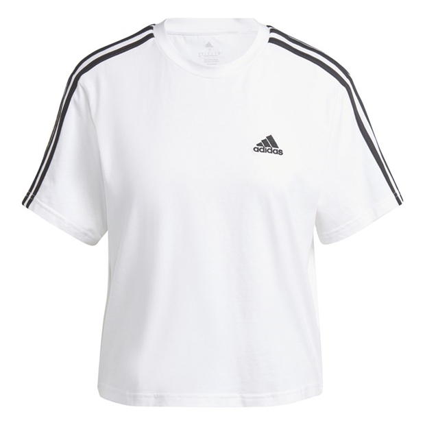 adidas 3S Crop T Shirt Womens