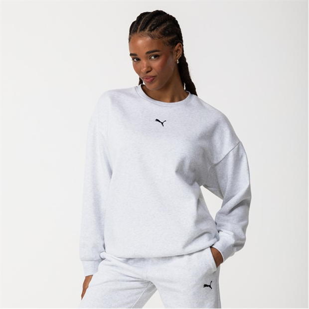 Puma Ess Oversized Crew Fl Sweatshirt Womens