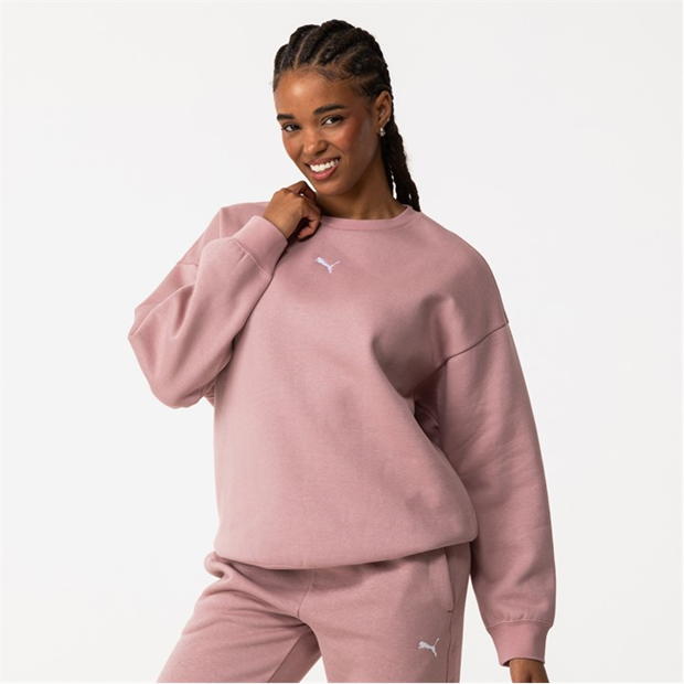 Puma Ess Oversized Crew Fl Sweatshirt Womens