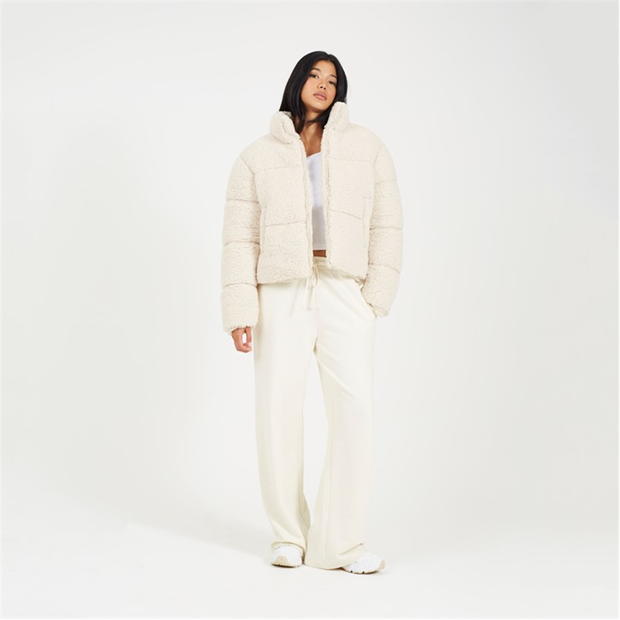 Be You Borg Crop Puffer Jacket