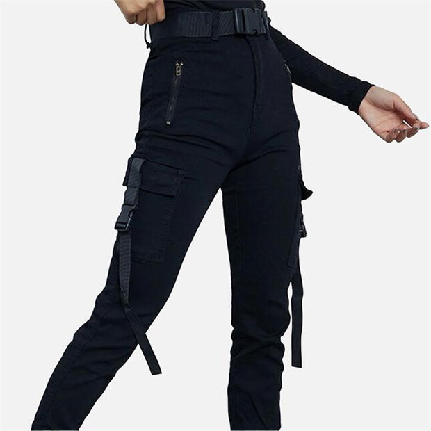 I Saw It First Stretch Belted Cargo Jeans