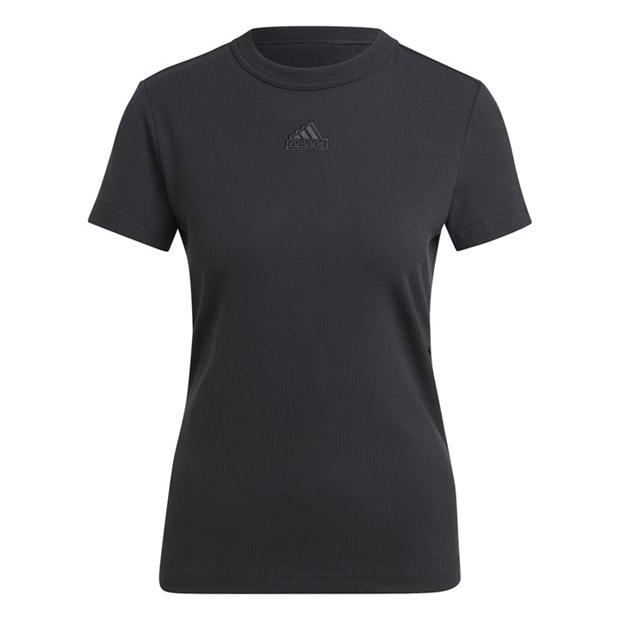 adidas Ribbed Fitted Maternity T-Shirt Womens