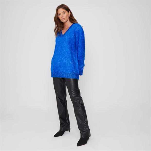 Be You V Neck Blue Jumper