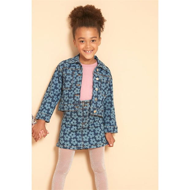 Be You Younger Girls Denim Jacket and Skirt Set