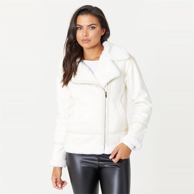 Be You Suedette Aviator Jacket