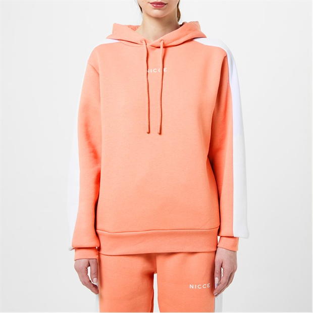 Nicce Womens Adra Hoodie - Apricot/ White