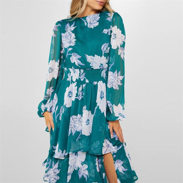 I Saw It First Floral Ruched Bust Midaxi Dress