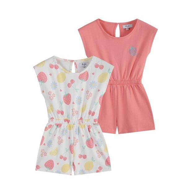 Be You Younger Girl 2 Pack Fruity Playsuits
