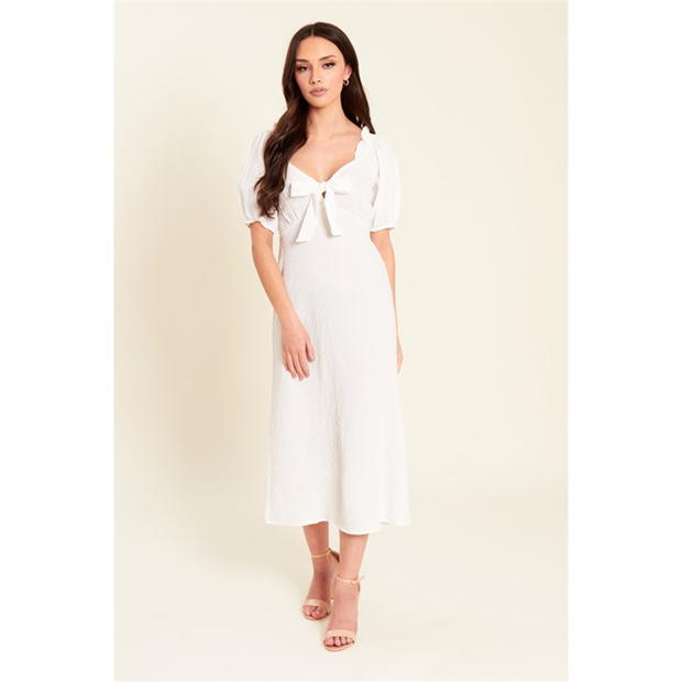 Be You Tie Front Midi Dress