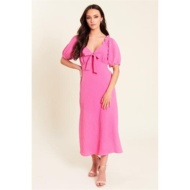 Be You Tie Front Midi Dress