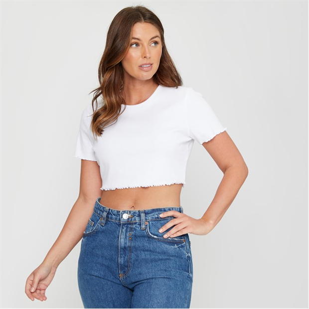 Be You You Crop Rib Tee