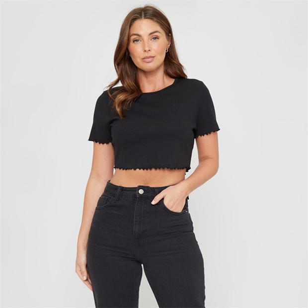 Be You You Crop Rib Tee