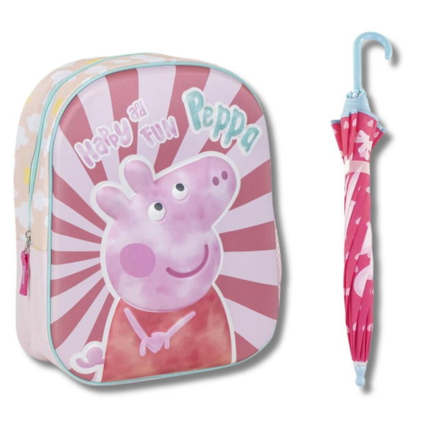 Peppa Pig Peppa Pig 3D Backpack & Umbrella Set (5106/0597)