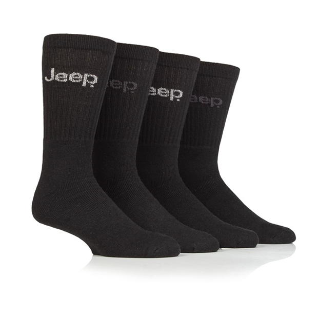 Jeep 4 Pack Plain Boot Sock Mens