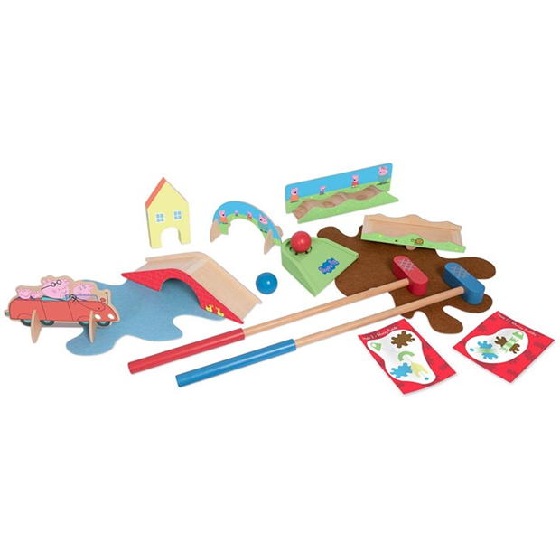 Peppa Pig Pig Wooden Crazy Golf Play Set with Sound