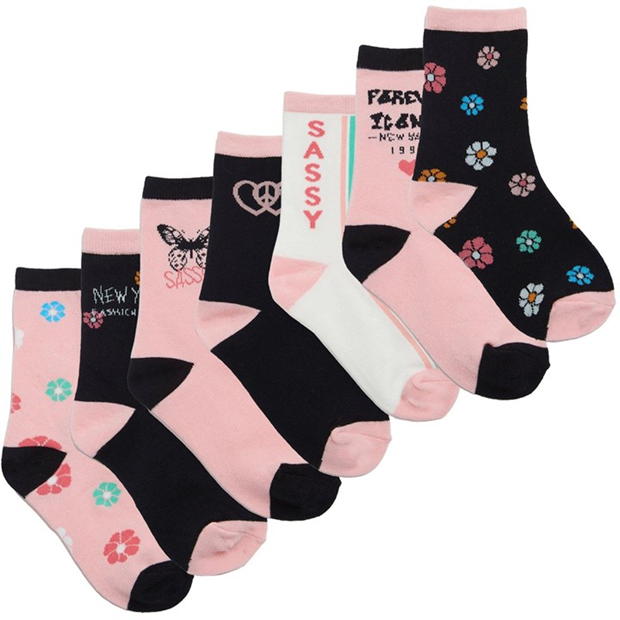Studio Girls 7 Pack Forever Iconic Socks