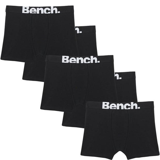 Bench Boys Pack of 5 Logo Black Trunks