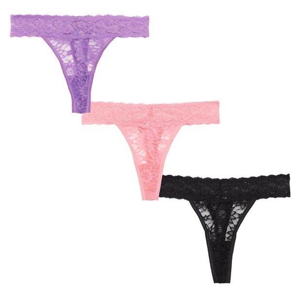 Studio 3 Pack Lace Thong