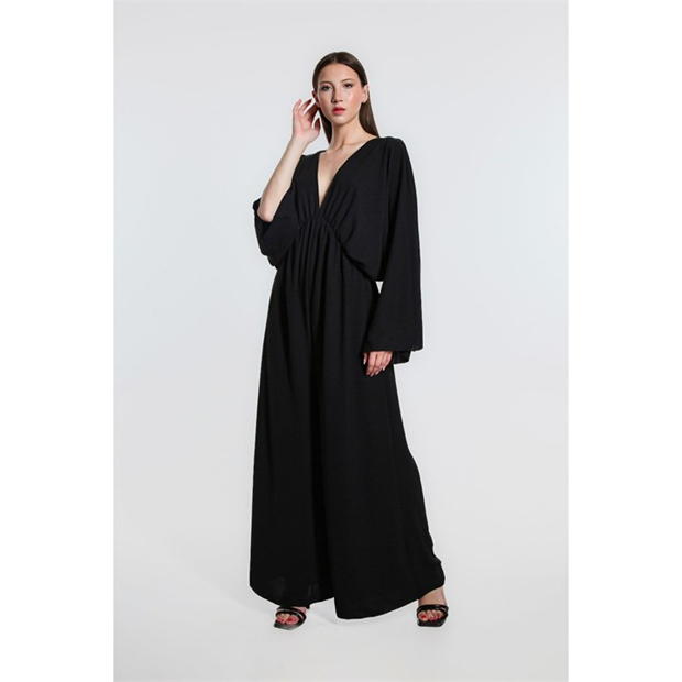 Be You Long Sleeve Black Jumpsuit
