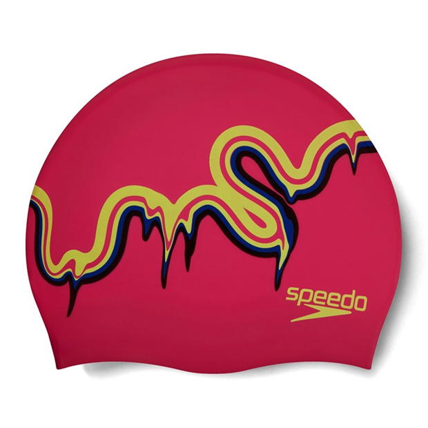 Speedo Printed Silicone Cap Juniors