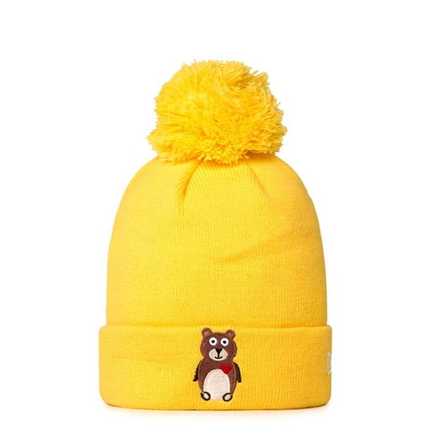 New Era Animal Pom Pom Beanie Juniors