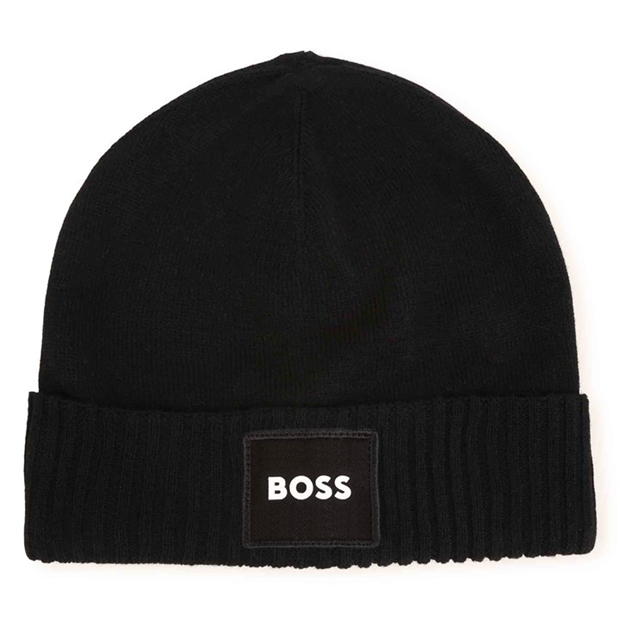 Boss Branded Patch Beanie Junior