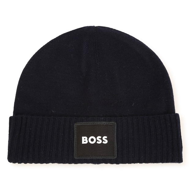 Boss Branded Patch Beanie Junior