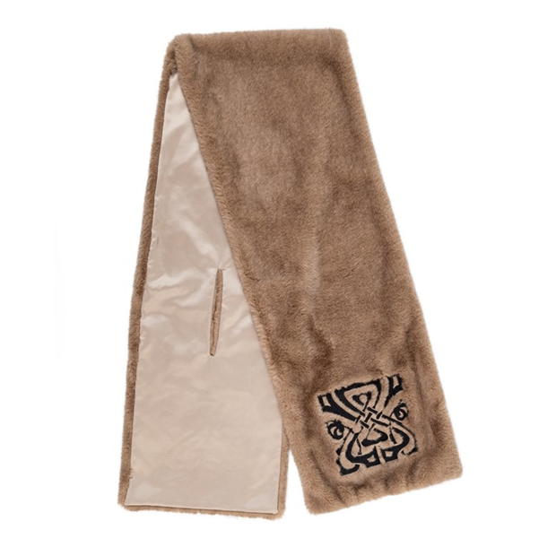 Biba Biba Logo Faux Fur Scarf