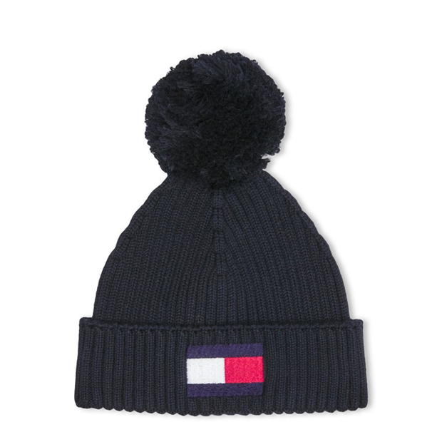 Tommy Hilfiger Big Flag Pom Pom Beanie Junior