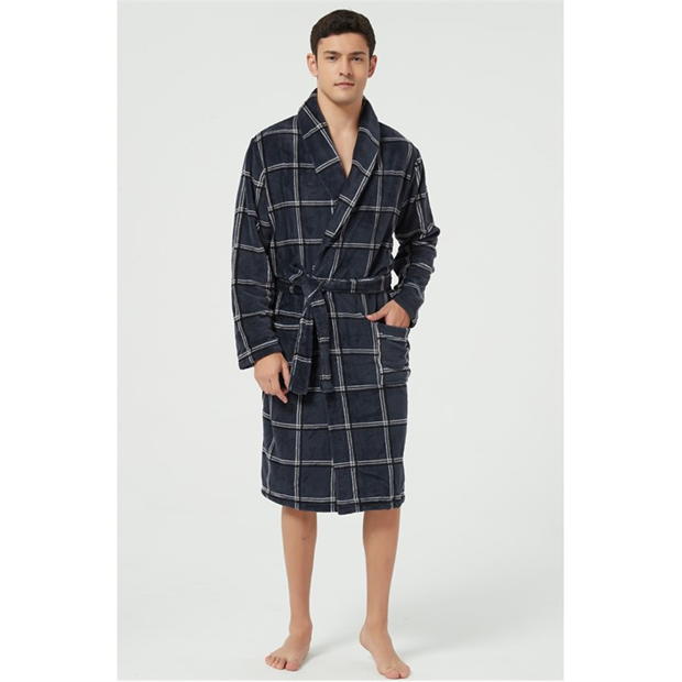 Howick Check Fleece Dressing Gown