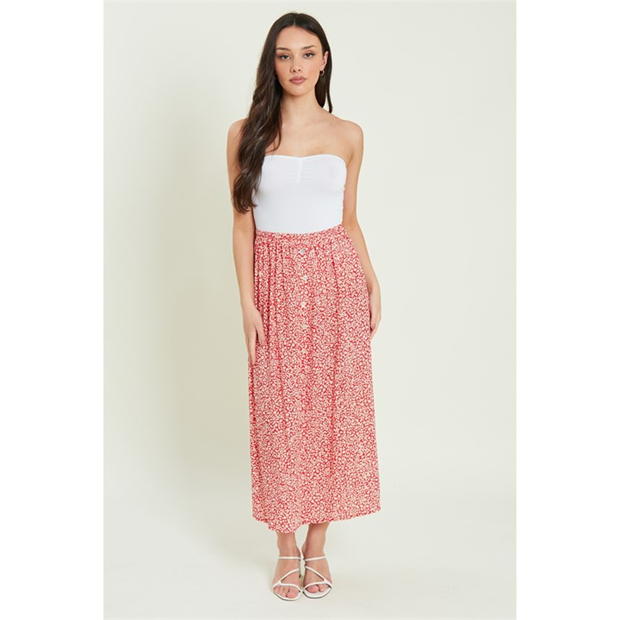 Be You Button Midaxi Skirt