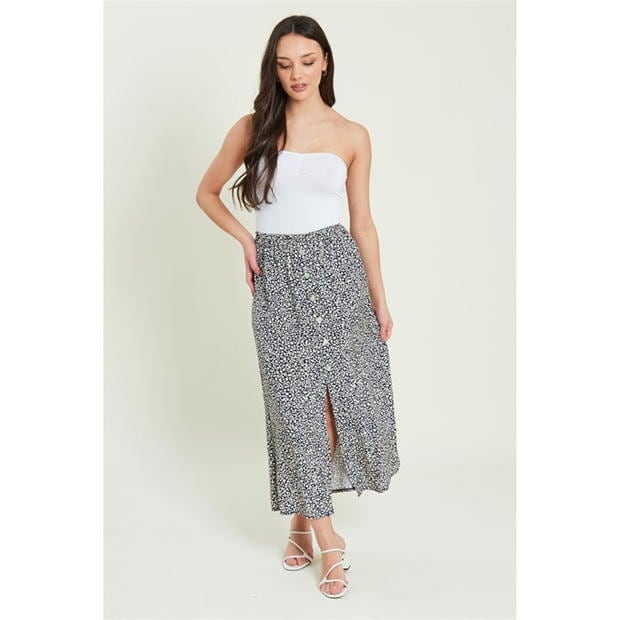 Be You Button Midaxi Skirt