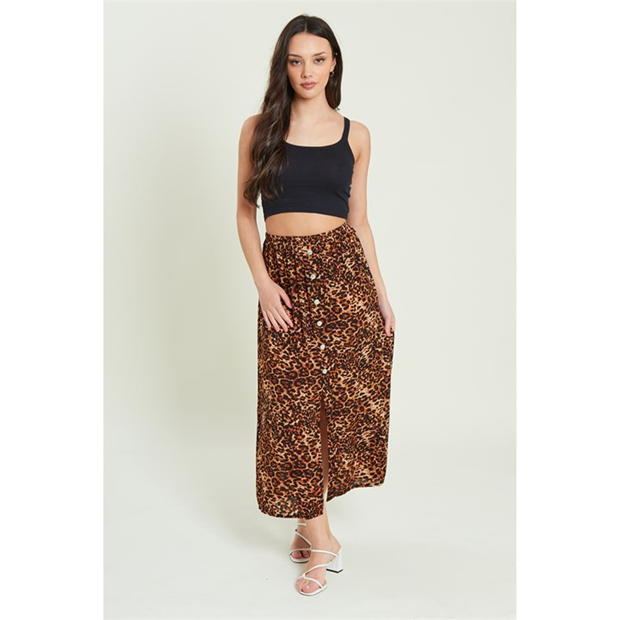 Be You Button Midaxi Skirt